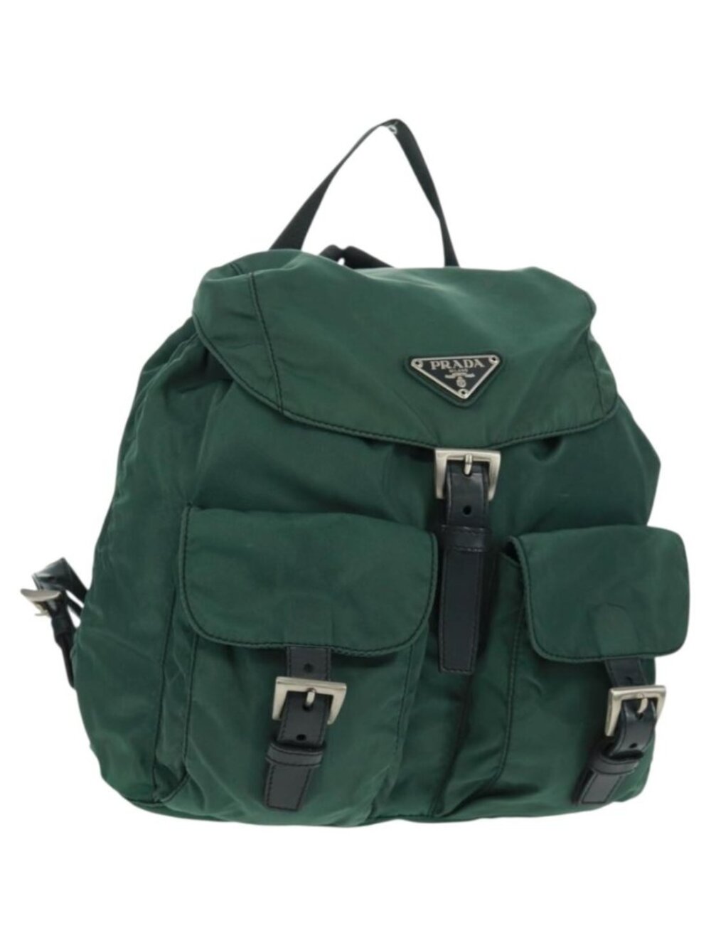 PRADA Backpack Nylon Green Silver